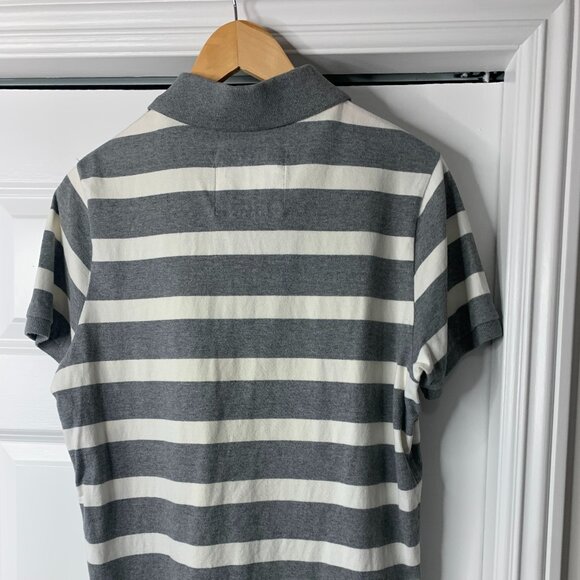 Abercrombie & Fitch Men’s Grey & White Striped T-Shirt – Tagged XXL (Fits Like L - Picture 4 of 9